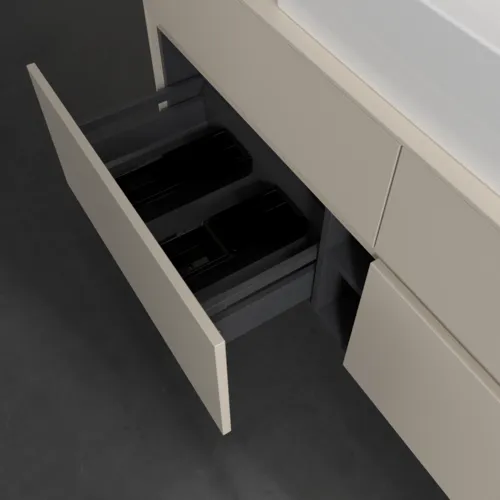 VILLEROY BOCH Toaletní skříňka Collaro, s osvětlením, 4 výsuvy, 1400 x 548 x 500 mm, Cashmere Grey / Cashmere Grey #C131B0VN, obrázek 7