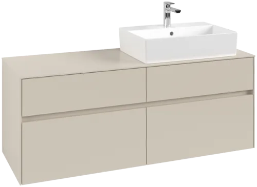 VILLEROY BOCH Toaletní skříňka Collaro, 4 výsuvy, 1400 x 548 x 500 mm, Cashmere Grey / Cashmere Grey #C13300VN