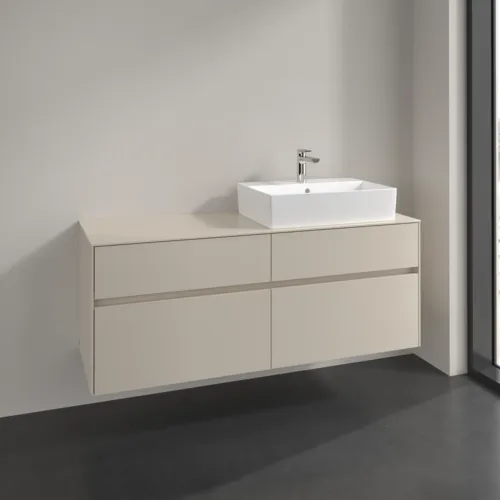 VILLEROY BOCH Toaletní skříňka Collaro, 4 výsuvy, 1400 x 548 x 500 mm, Cashmere Grey / Cashmere Grey #C13300VN, obrázek 2