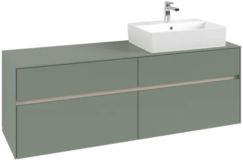 VILLEROY BOCH Toaletní skříňka Collaro, 4 výsuvy, 1600 x 548 x 500 mm, Soft Green / Soft Green #C13600AF