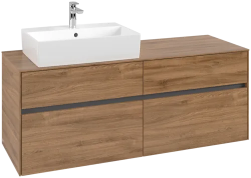 VILLEROY BOCH Toaletní skříňka Collaro, 4 výsuvy, 1400 x 548 x 500 mm, dub Kansas / dub Kansas #C13200RH