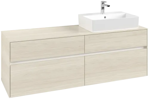 VILLEROY BOCH Toaletní skříňka Collaro, 4 výsuvy, 1600 x 548 x 500 mm, bílý dub / bílý dub #C13600AA