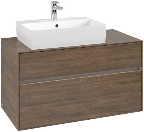 VILLEROY BOCH Toaletní skříňka Collaro, s osvětlením, 2 výsuvy, 1000 x 548 x 500 mm, Arizona Oak / Arizona Oak #C126B0VH