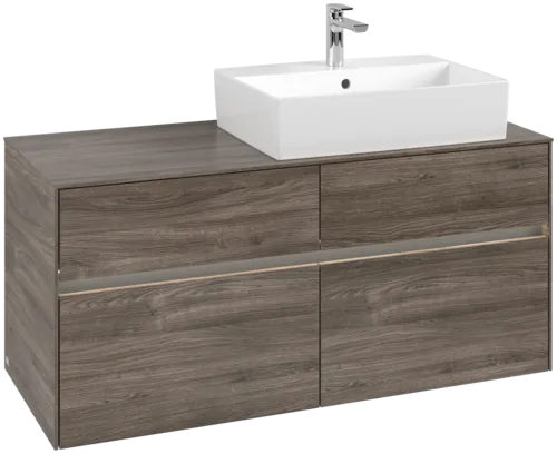 VILLEROY BOCH Toaletní skříňka Collaro, s osvětlením, 4 výsuvy, 1200 x 548 x 500 mm, Kamenný dub / Kamenný dub #C130B0RK