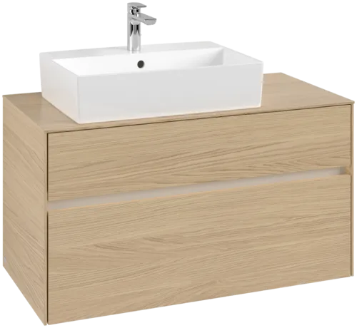 VILLEROY BOCH Toaletní skříňka Collaro, s osvětlením, 2 výsuvy, 1000 x 548 x 500 mm, severský dub / severský dub #C126B0VJ