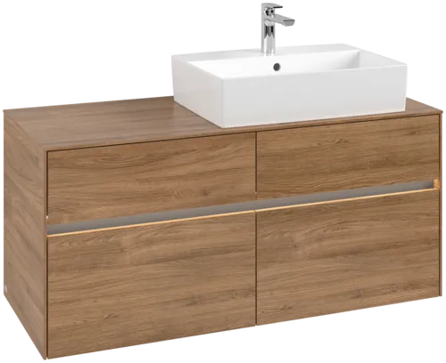 VILLEROY BOCH Toaletní skříňka Collaro, s osvětlením, 4 výsuvy, 1200 x 548 x 500 mm, dub Kansas / dub Kansas #C130B0RH