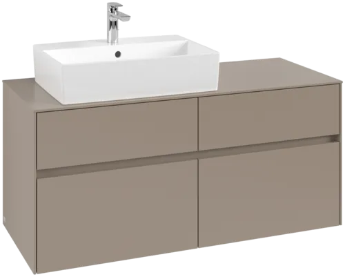 VILLEROY BOCH Toaletní skříňka Collaro, 4 výsuvy, 1200 x 548 x 500 mm, taupe / taupe #C12900VM