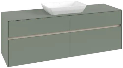 VILLEROY BOCH Toaletní skříňka Collaro, 4 výsuvy, 1600 x 548 x 500 mm, Soft Green / Soft Green #C12000AF