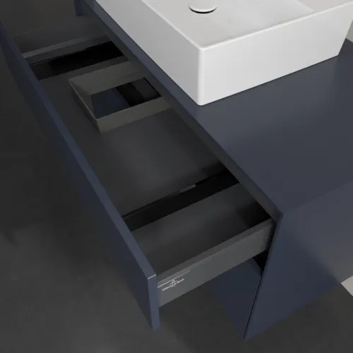 VILLEROY BOCH Collaro toaletní skříňka, s osvětlením, 2 výsuvy, 1000 x 548 x 500 mm, Marine Blue / Marine Blue #C126B0VQ, obrázek 8