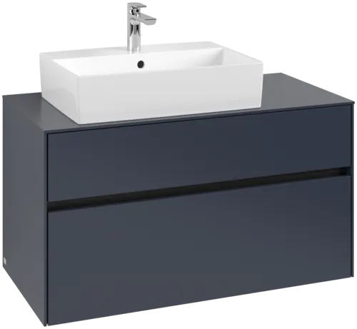VILLEROY BOCH Collaro toaletní skříňka, s osvětlením, 2 výsuvy, 1000 x 548 x 500 mm, Marine Blue / Marine Blue #C126B0VQ