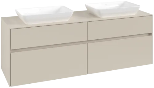 VILLEROY BOCH Toaletní skříňka Collaro, s osvětlením, 4 výsuvy, 1600 x 548 x 500 mm, Cashmere Grey / Cashmere Grey #C123B0VN