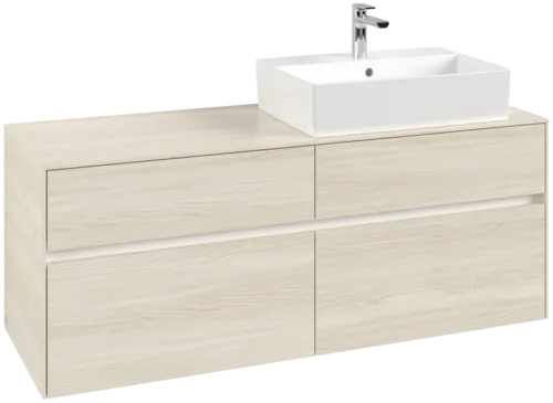 VILLEROY BOCH Toaletní skříňka Collaro, s osvětlením, 4 výsuvy, 1400 x 548 x 500 mm, bílý dub / bílý dub #C133B0AA