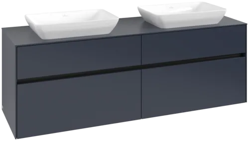 VILLEROY BOCH Toaletní skříňka Collaro, s osvětlením, 4 výsuvy, 1600 x 548 x 500 mm, Marine Blue / Marine Blue #C123B0VQ