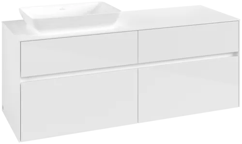 VILLEROY BOCH Toaletní skříňka Collaro, 4 výsuvy, 1400 x 548 x 500 mm, lesklá bílá / lesklá bílá #C11700DH