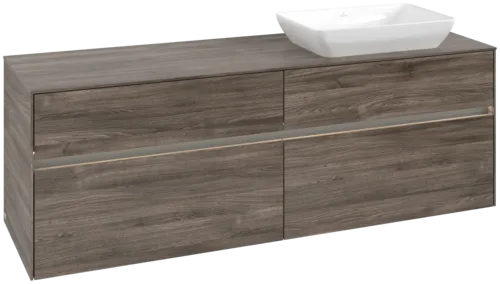 VILLEROY BOCH Toaletní skříňka Collaro, s osvětlením, 4 výsuvy, 1600 x 548 x 500 mm, Kamenný dub / Kamenný dub #C122B0RK