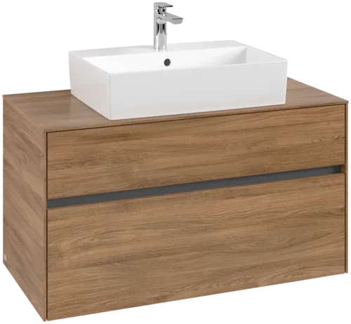 VILLEROY BOCH Toaletní skříňka Collaro, 2 výsuvy, 1000 x 548 x 500 mm, dub Kansas / dub Kansas #C12500RH