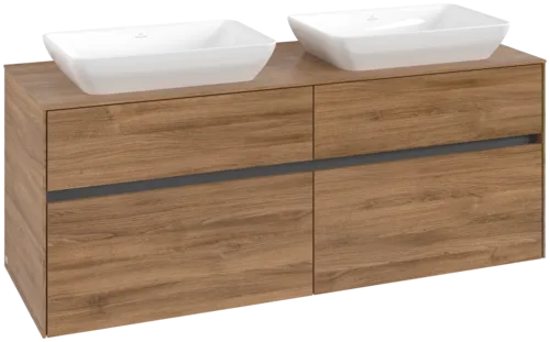 VILLEROY BOCH Toaletní skříňka Collaro, 4 výsuvy, 1400 x 548 x 500 mm, dub Kansas / dub Kansas #C11900RH