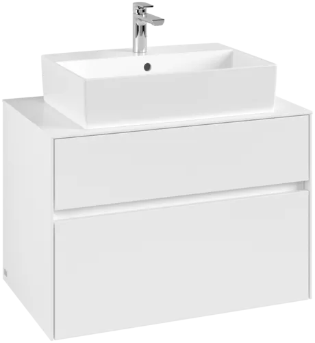 VILLEROY BOCH Toaletní skříňka Collaro, 2 výsuvy, 800 x 548 x 500 mm / bílá matná #C12400MS