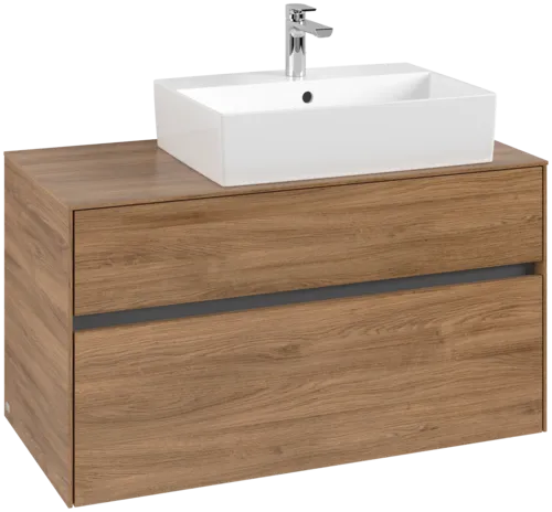 VILLEROY BOCH Toaletní skříňka Collaro, 2 výsuvy, 1000 x 548 x 500 mm, dub Kansas / dub Kansas #C12700RH