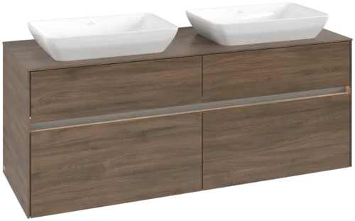 VILLEROY BOCH Toaletní skříňka Collaro, s osvětlením, 4 výsuvy, 1400 x 548 x 500 mm, Arizona Oak / Arizona Oak #C119B0VH