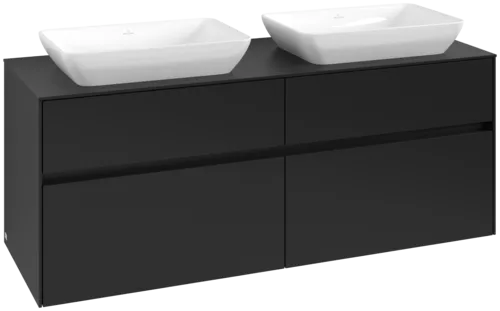 VILLEROY BOCH Toaletní skříňka Collaro, s osvětlením, 4 výsuvy, 1400 x 548 x 500 mm, Volcano Black / Volcano Black #C119B0VL