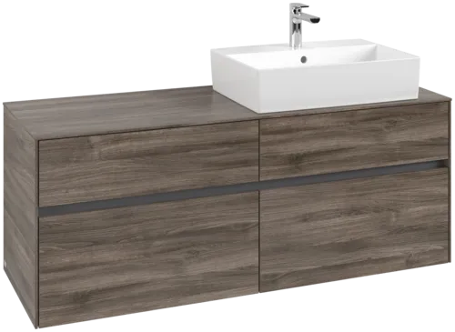 VILLEROY BOCH Toaletní skříňka Collaro, 4 výsuvy, 1400 x 548 x 500 mm, Kamenný dub / Kamenný dub #C13300RK