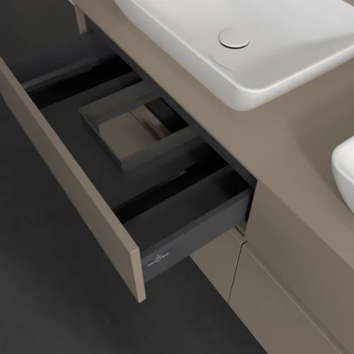 VILLEROY BOCH Toaletní skříňka Collaro, s osvětlením, 4 výsuvy, 1400 x 548 x 500 mm, taupe / taupe #C119B0VM, obrázek 8