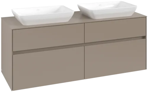 VILLEROY BOCH Toaletní skříňka Collaro, s osvětlením, 4 výsuvy, 1400 x 548 x 500 mm, taupe / taupe #C119B0VM