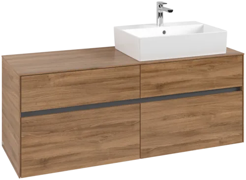 VILLEROY BOCH Toaletní skříňka Collaro, 4 výsuvy, 1400 x 548 x 500 mm, dub Kansas / dub Kansas #C13300RH