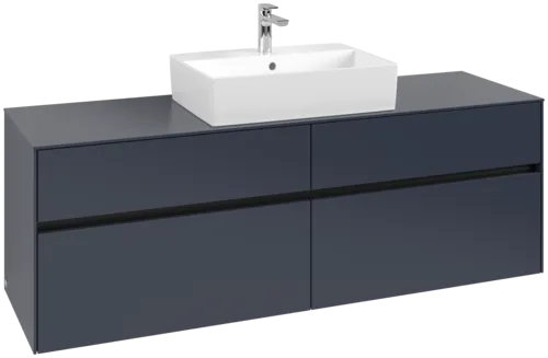 VILLEROY BOCH Toaletní skříňka Collaro, 4 výsuvy, 1600 x 548 x 500 mm, Marine Blue / Marine Blue #C13400VQ