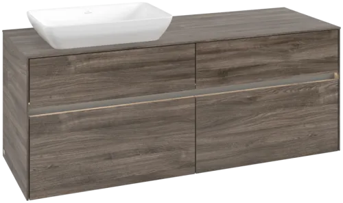 VILLEROY BOCH Toaletní skříňka Collaro, s osvětlením, 4 výsuvy, 1400 x 548 x 500 mm, Kamenný dub / Kamenný dub #C117B0RK