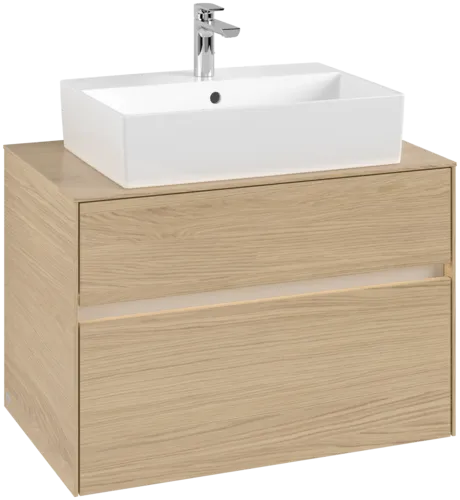 VILLEROY BOCH Toaletní skříňka Collaro, s osvětlením, 2 výsuvy, 800 x 548 x 500 mm / severský dub #C124B0VJ