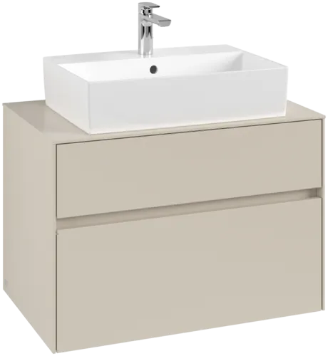 VILLEROY BOCH Toaletní skříňka Collaro, s osvětlením, 2 výsuvy, 800 x 548 x 500 mm, Cashmere Grey / Cashmere Grey #C124B0VN