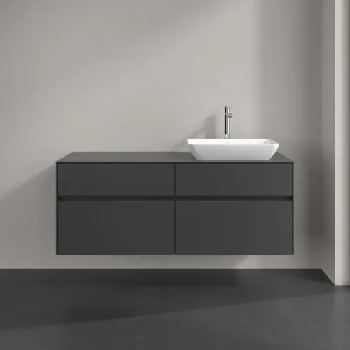VILLEROY BOCH Collaro toaletní skříňka, s osvětlením, 4 výsuvy, 1400 x 548 x 500 mm, Grafit / Grafit #C118B0VR, obrázek 3