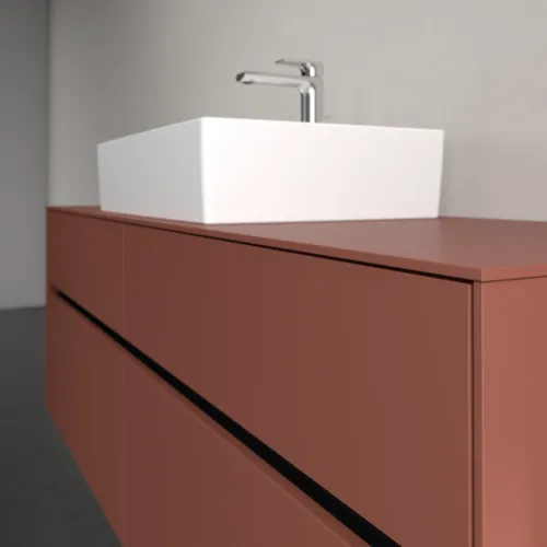 VILLEROY BOCH Toaletní skříňka Collaro, s osvětlením, 4 výsuvy, 1600 x 548 x 500 mm, Vínově červená / Vínově červená #C134B0AH, obrázek 6