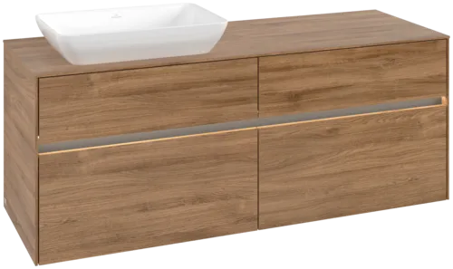 VILLEROY BOCH Toaletní skříňka Collaro, s osvětlením, 4 výsuvy, 1400 x 548 x 500 mm, dub Kansas / dub Kansas #C117B0RH
