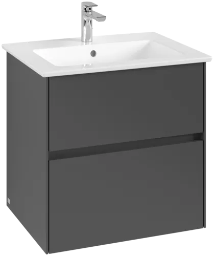 VILLEROY BOCH Toaletní skříňka Collaro, 2 výsuvy, 611 x 610 x 480 mm, grafitová barva #C14300VR