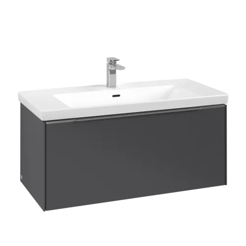 VILLEROY BOCH Subway 3.0 Vanity unit, 1 zásuvka, 973 x 429 x 478 mm, grafitová barva #C56900VR