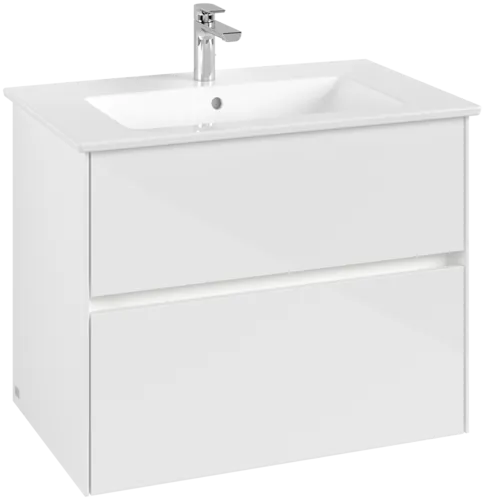 VILLEROY BOCH Toaletní skříňka Collaro, s osvětlením, 2 výsuvy, 761 x 610 x 480 mm, lesklá bílá #C144B0DH