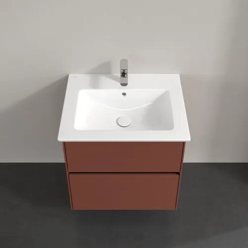 VILLEROY BOCH Umyvadlová skříňka Collaro, s osvětlením, 2 výsuvy, 611 x 610 x 480 mm, vínově červená #C143B0AH, obrázek 4