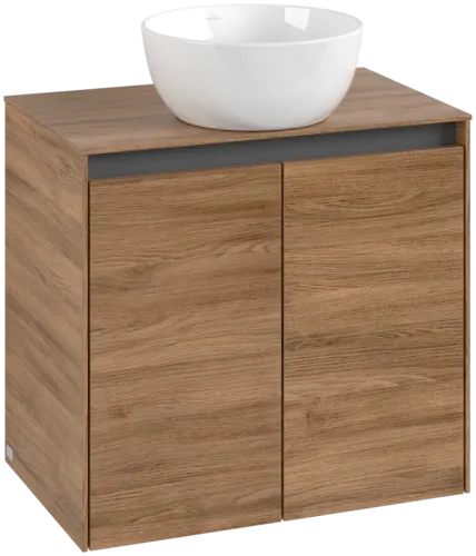 VILLEROY BOCH Toaletní skříňka Collaro, 2 dveře, 600 x 548 x 380 mm, dub Kansas / dub Kansas #C15000RH