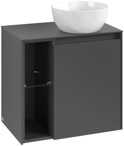VILLEROY BOCH Toaletní skříňka Collaro, 1 dvířka, 600 x 548 x 380 mm, Grafit / Grafit #C15100VR
