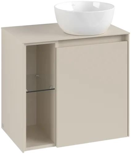 VILLEROY BOCH Toaletní skříňka Collaro, 1 dvířka, 600 x 548 x 380 mm, Cashmere Grey / Cashmere Grey #C15100VN