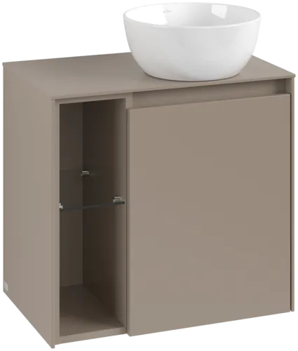 VILLEROY BOCH Toaletní skříňka Collaro, 1 dvířka, 600 x 548 x 380 mm, taupe / taupe #C15100VM