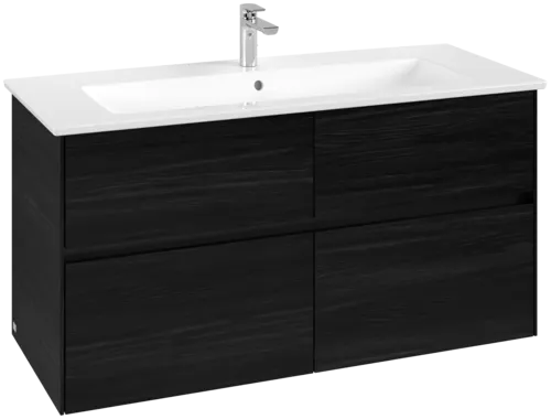 VILLEROY BOCH Toaletní skříňka Collaro, 4 výsuvy, 1161 x 610 x 480 mm, černý dub #C14600AB