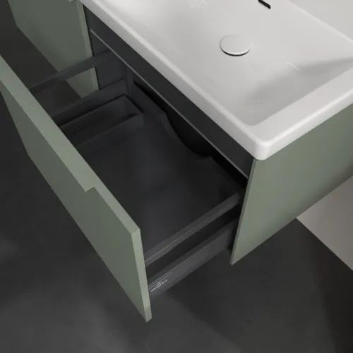 VILLEROY BOCH Subway 3.0 Vanity unit, s osvětlením, 2 výsuvy, 1272 x 429 x 478 mm, Soft Green #C567L2AF, obrázek 8