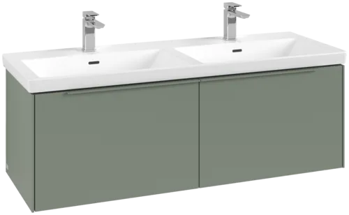 VILLEROY BOCH Subway 3.0 Vanity unit, s osvětlením, 2 výsuvy, 1272 x 429 x 478 mm, Soft Green #C567L2AF