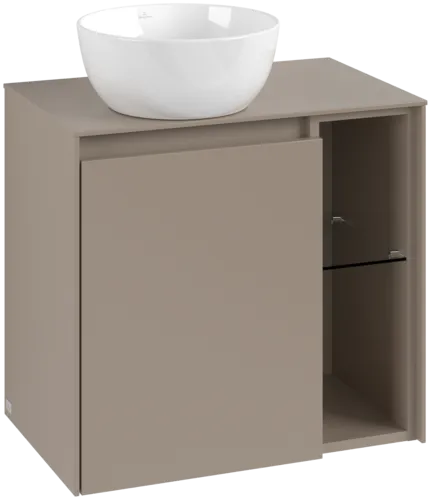 VILLEROY BOCH Toaletní skříňka Collaro, 1 dvířka, 600 x 548 x 380 mm, taupe / taupe #C15200VM