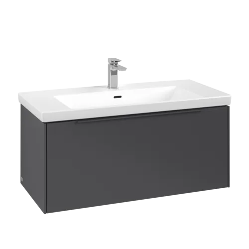 VILLEROY BOCH Subway 3.0 Vanity unit, 1 zásuvka, 973 x 429 x 478 mm, grafitová barva #C56902VR