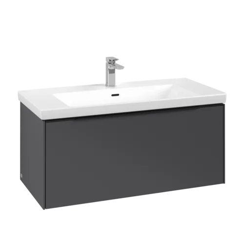 VILLEROY BOCH Subway 3.0 Vanity unit, 1 zásuvka, 973 x 429 x 478 mm, grafitová barva #C56901VR